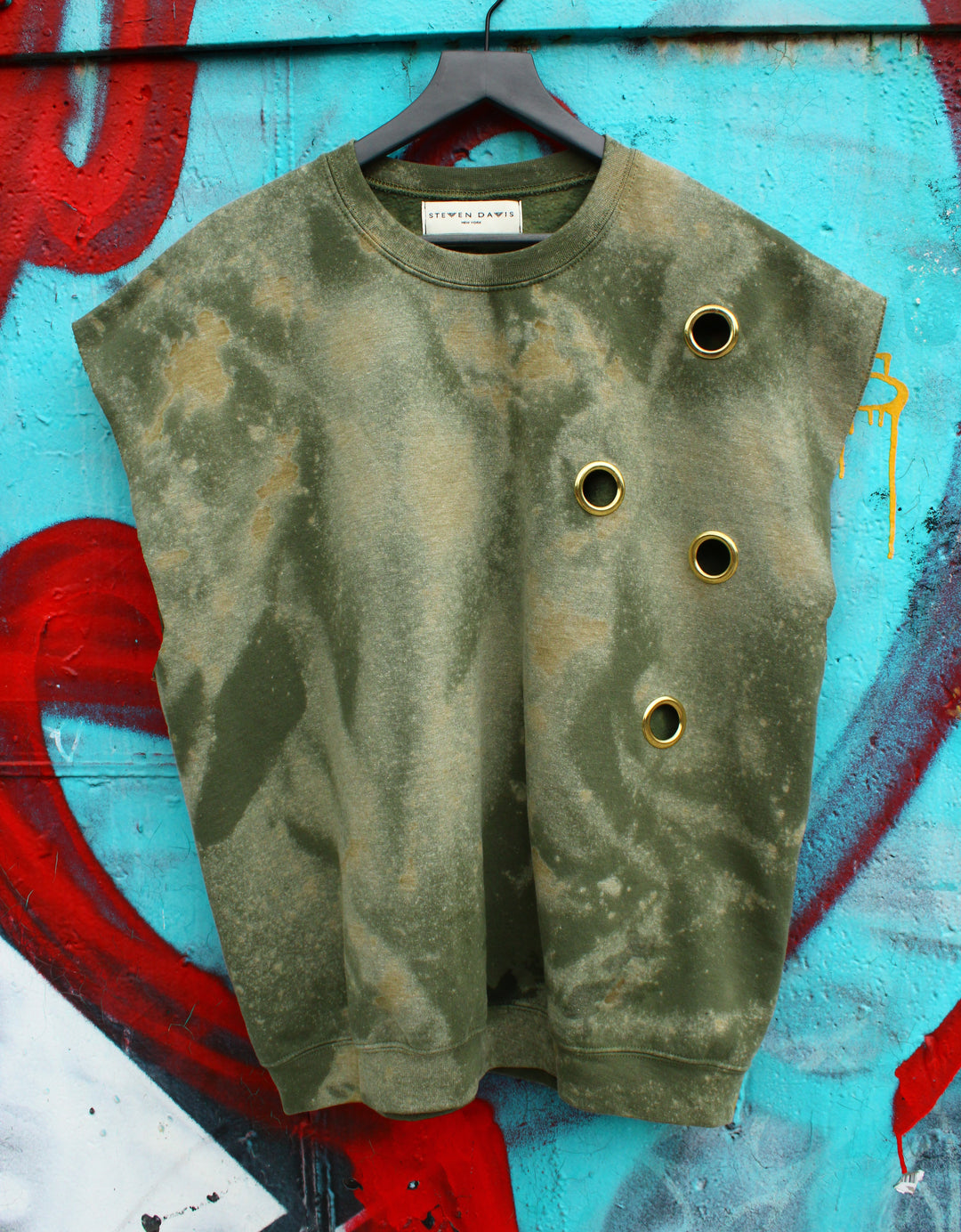 INDUSTRIAL ACID GRUNGE SLEEVELESS SWEATSHIRT