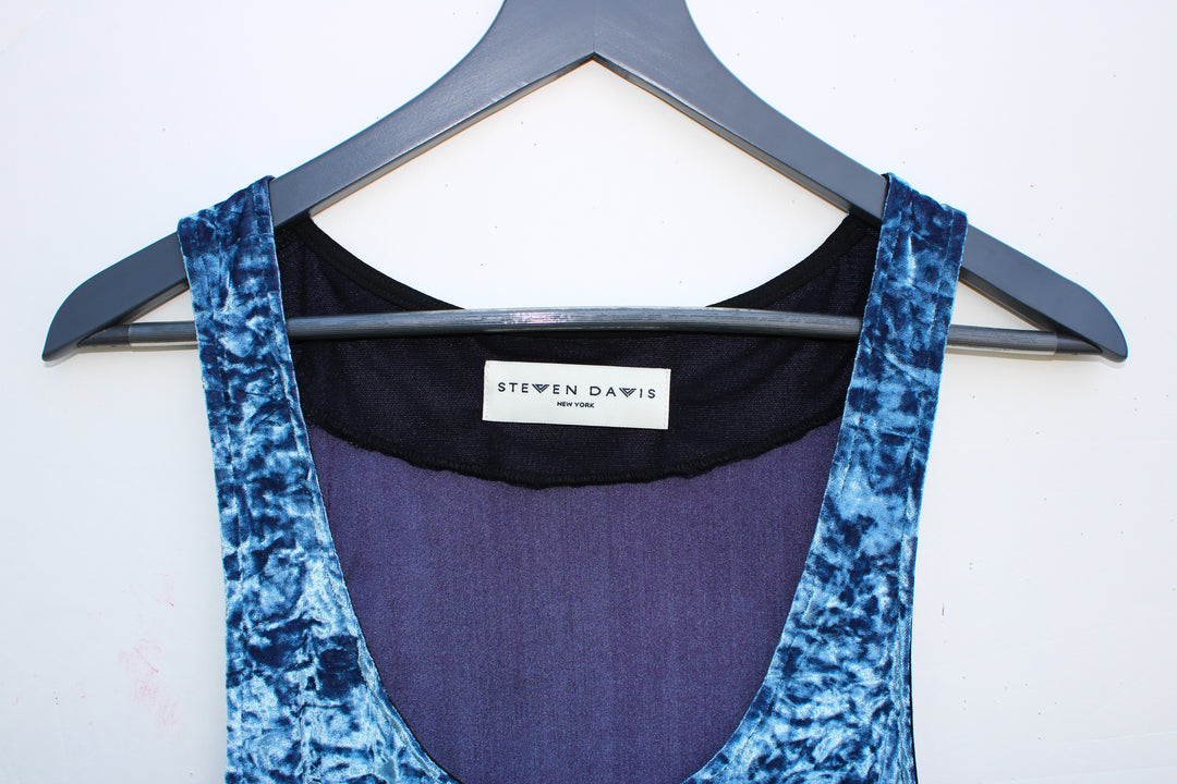 Men's Crushed  Velvet Skinny Tank