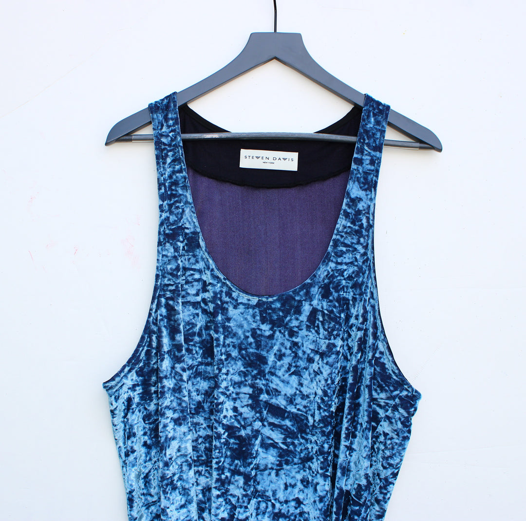 Men's Crushed  Velvet Skinny Tank
