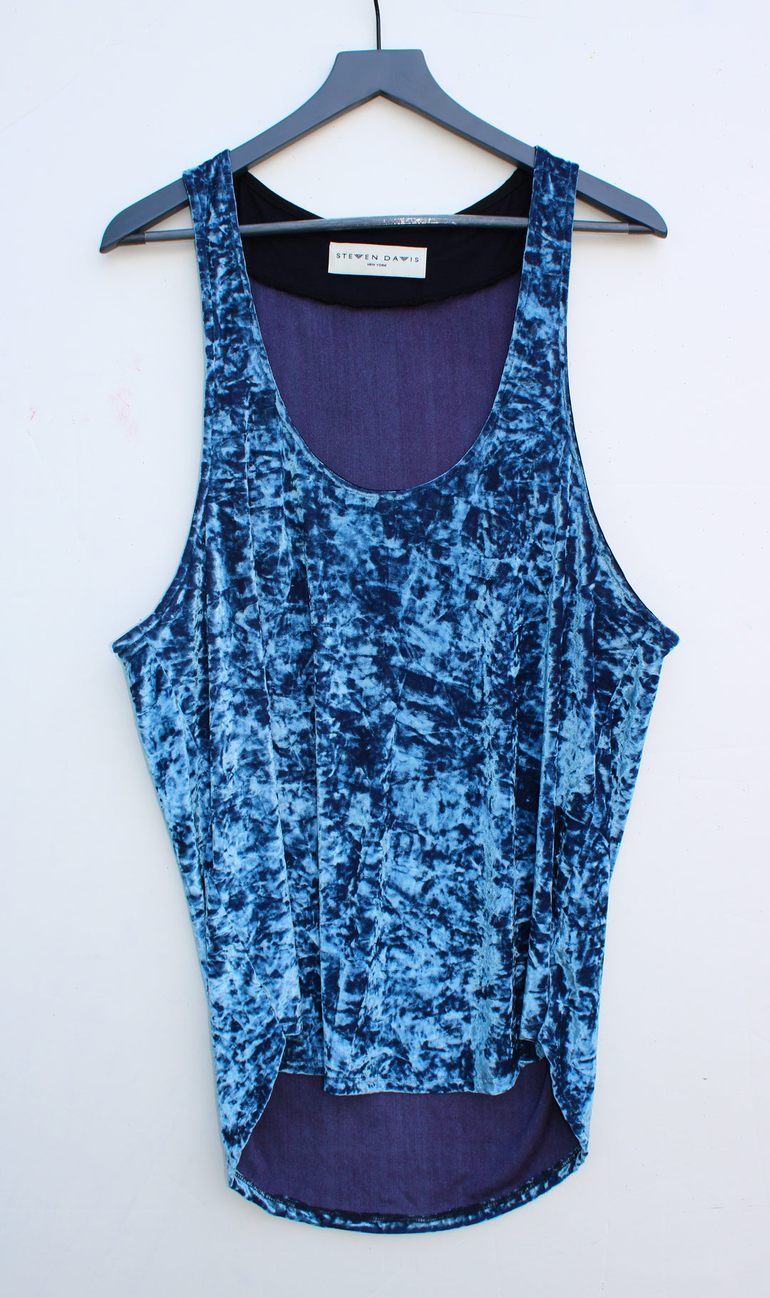 Men's Crushed  Velvet Skinny Tank