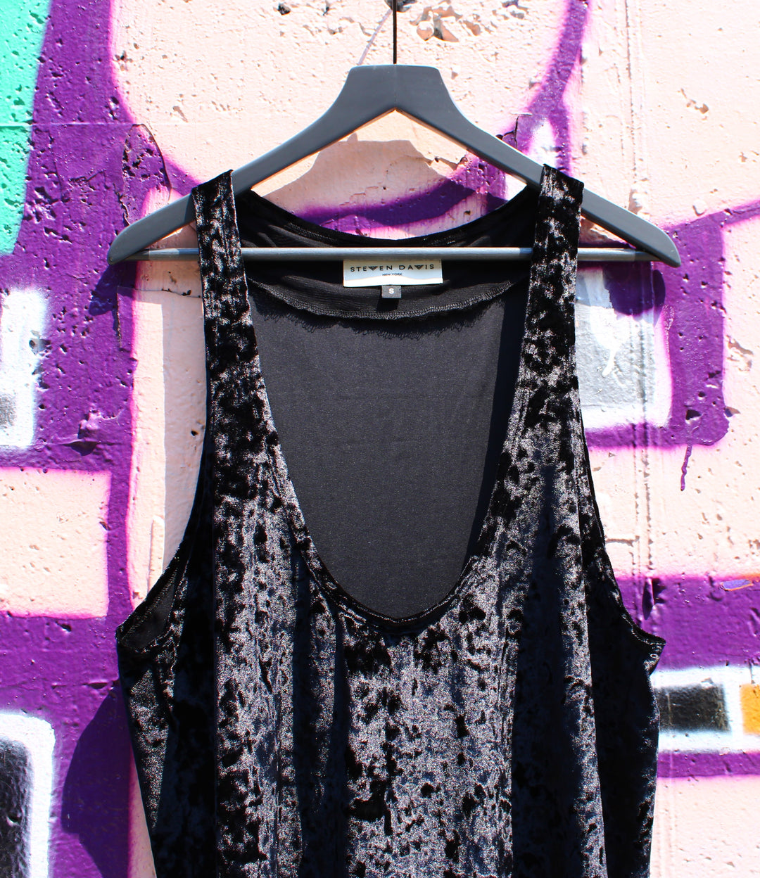 DISTORTION VELVET CORE TANK | Steven Davis New York